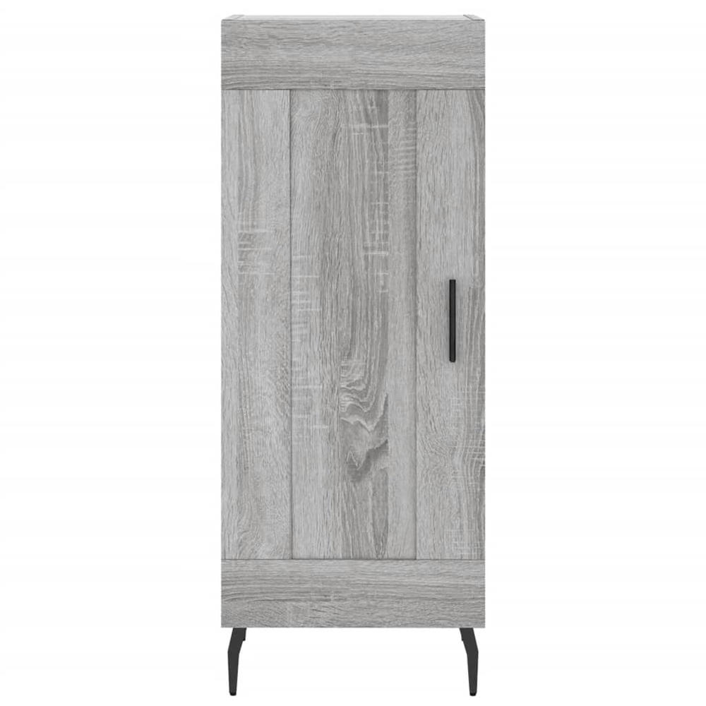 vidaXL Single Door Grey Sonoma Wooden Sideboard Image 4