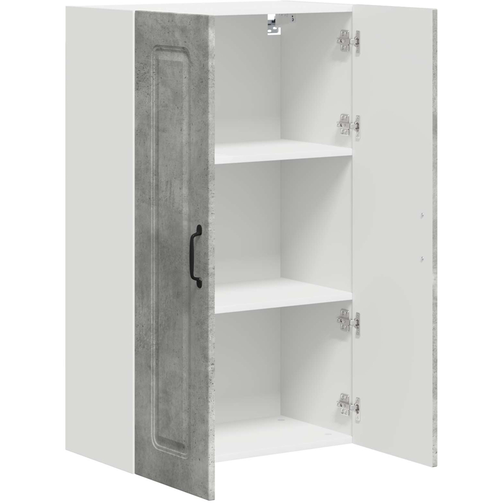 vidaXL 2 Door Concrete Grey Kitchen Wall Cabinet Image 5