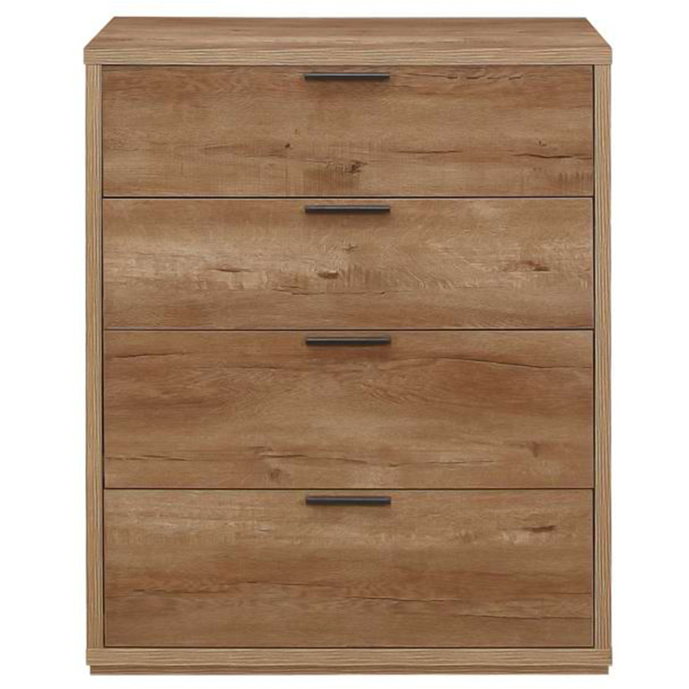 Stockwell 4 Drawer Brown Chest of Drawers Image 3
