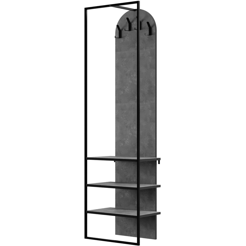 FWStyle Archy 3 Shelf White Hallway Coat and Shoe Storage Rack Image 4