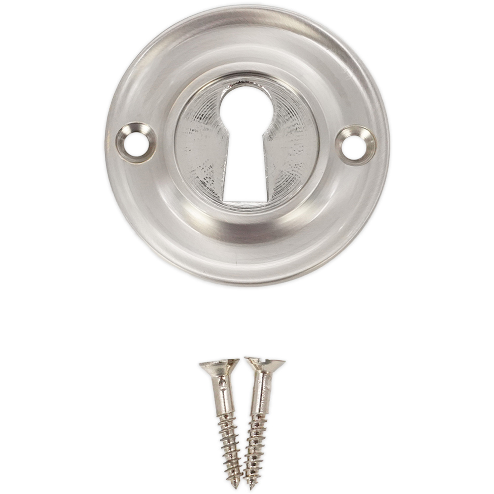 Spira Brass Slimline Standard Satin Nickel Escutcheon Image 4