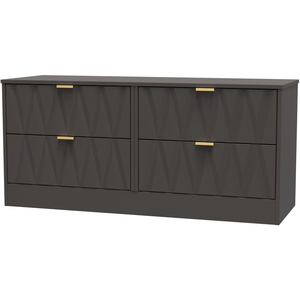 Crowndale Las Vegas 4 Drawer Graphite Chest of Drawers Ready Assembled Image 2