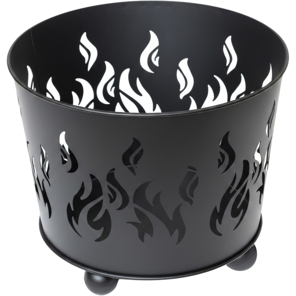 Samuel Alexander Black Steel Fuego Outdoor Fire Basket 32cm Image 1