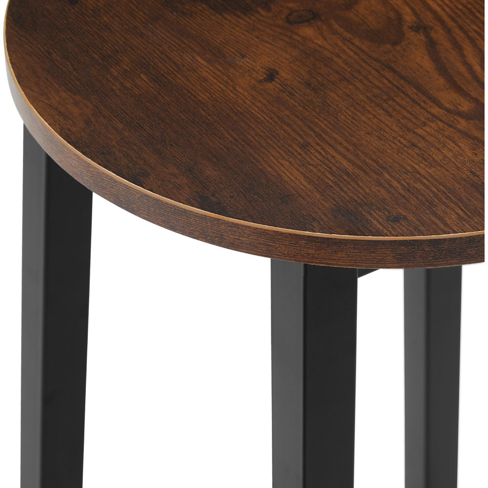 tectake Keynes Dark Wood Set of 2 Bar Stool Image 6