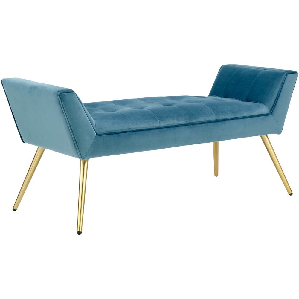 GFW Turin Teal Blue Upholstered Window Seat Image 3