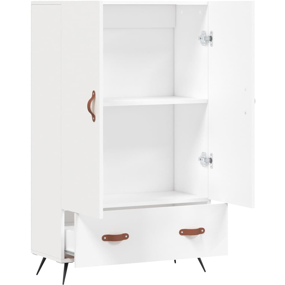 vidaXL 2 Door Single Drawer White Highboard Image 5