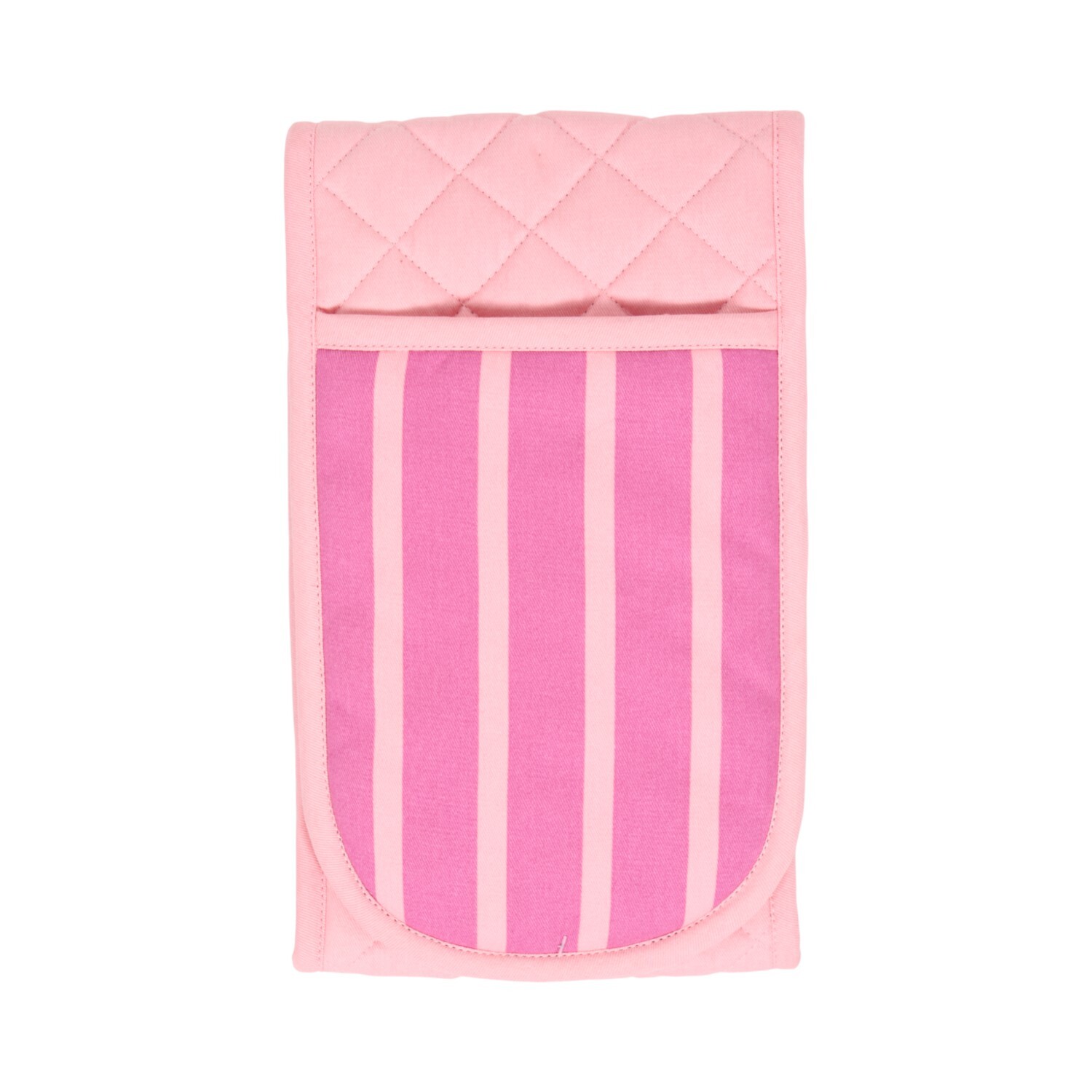 Stripe Double Oven Glove Pink Image 2