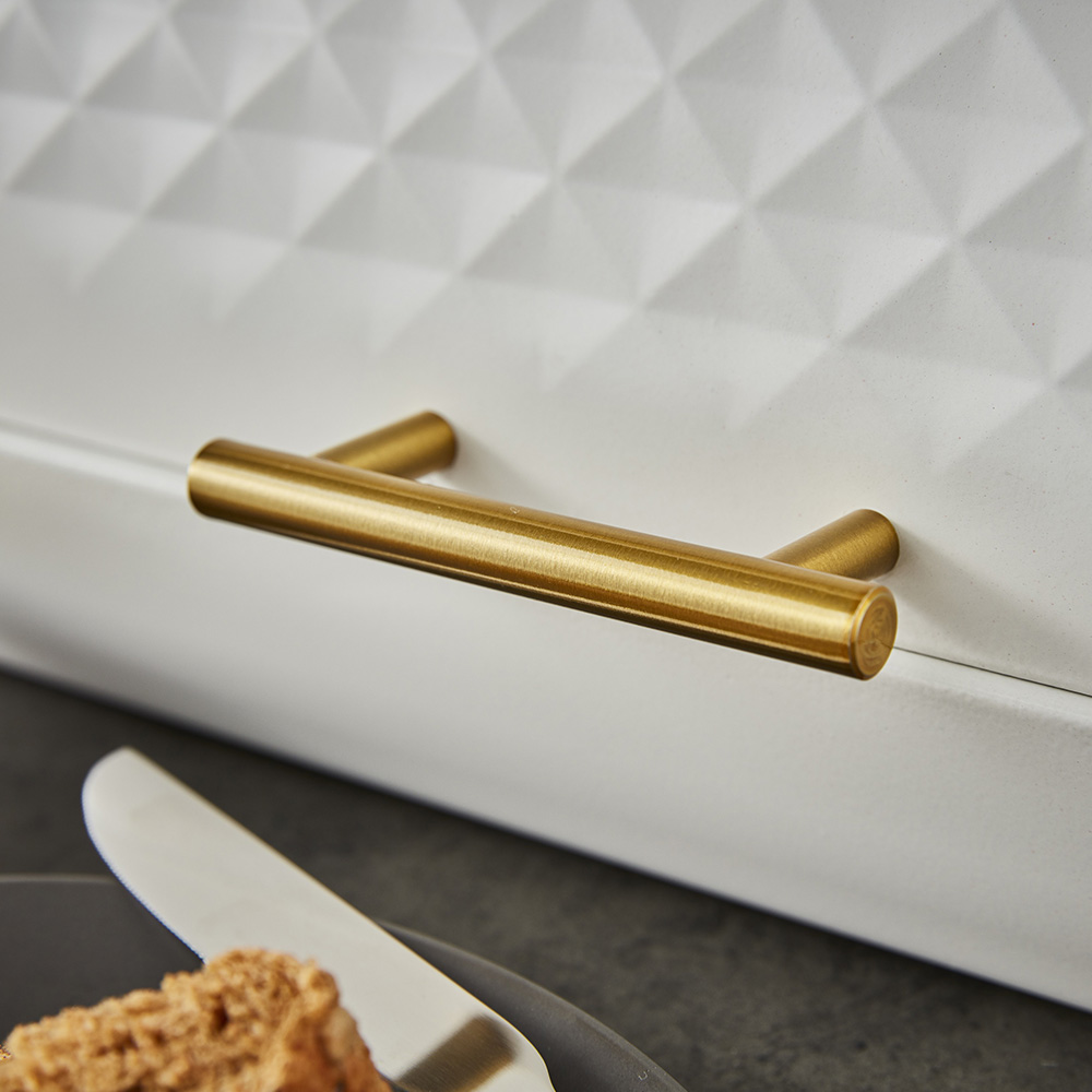 Swan Gatsby White Diamond Pattern Bread Bin Wilko