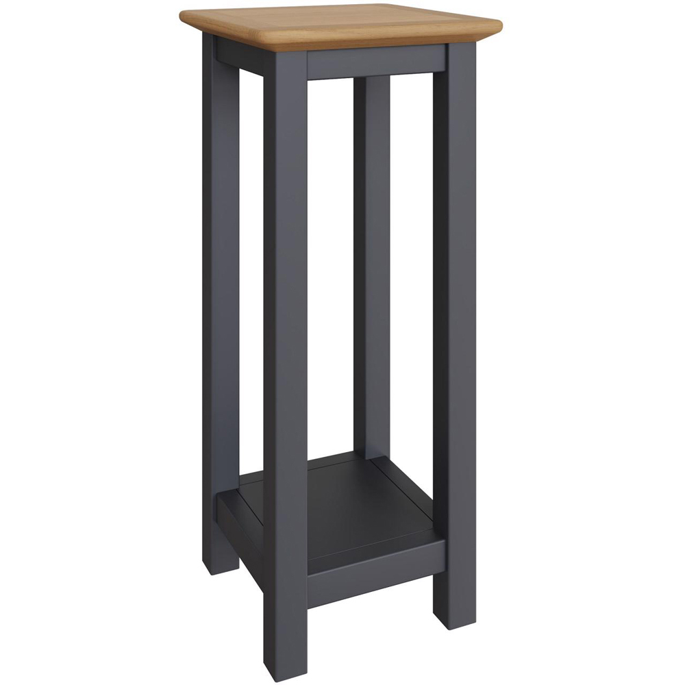 FWStyle Taberno Single Shelf Graphite Blue and Oak Side Table Image 2