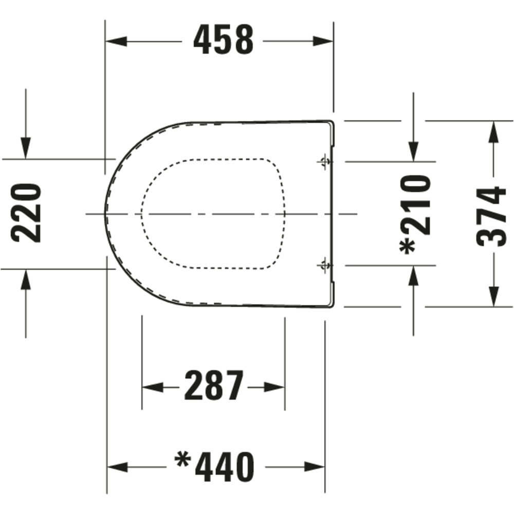 Duravit ME by Starck Soft Close Toilet Seat and Cover 374 x 458mm Image 3