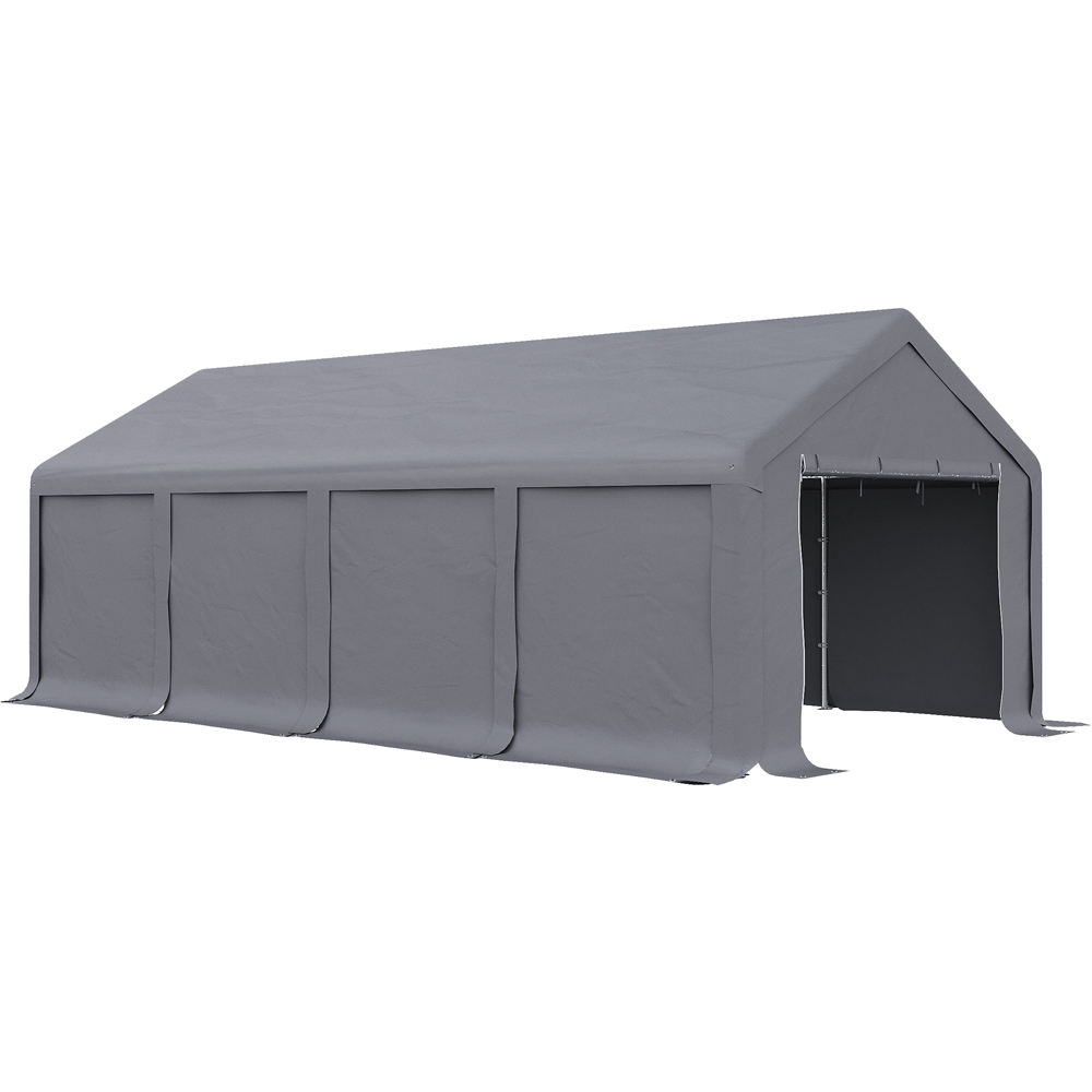 Outsunny 8 x 4m Dark Grey Gazebo Canopy Tent Image 2