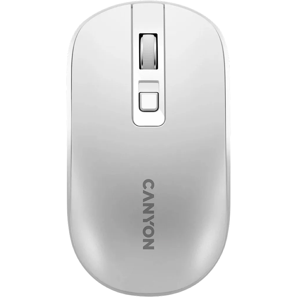 Canyon MW-18 Pearl White Wireless Charging Mouse Image 1
