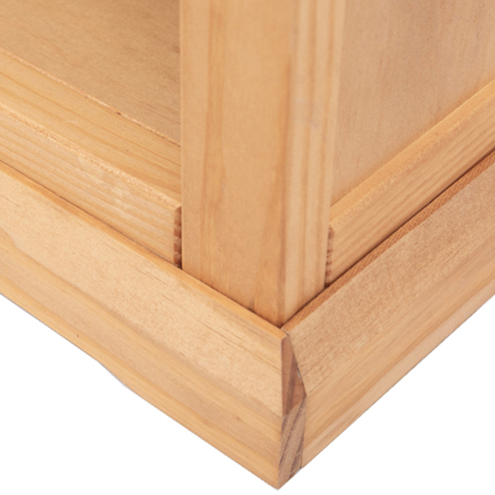 Lucca 4 Shelf Waxed Wide Bookcase Image 7