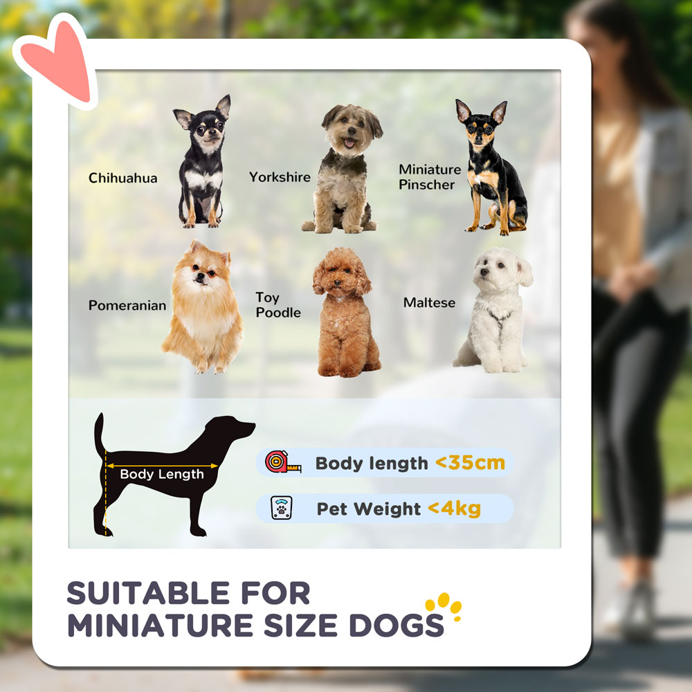 PawHut Grey 3-in-1 Mini Dog Pet Stroller with Detachable Carrier Image 6