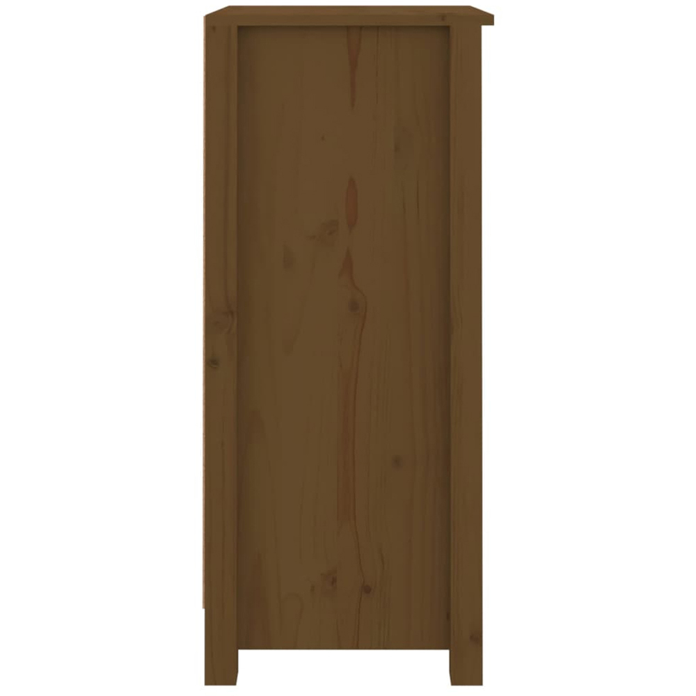 vidaXL 3 Drawer Honey Brown Solid Pine Wood Sideboard Set of 2 Image 6