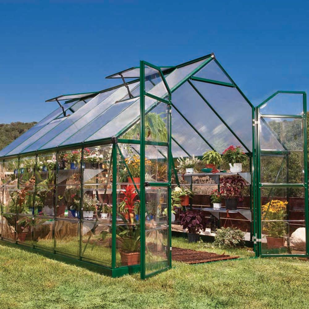Palram Canopia Balance Green Polycarbonate 8 x 12ft Greenhouse Image 6