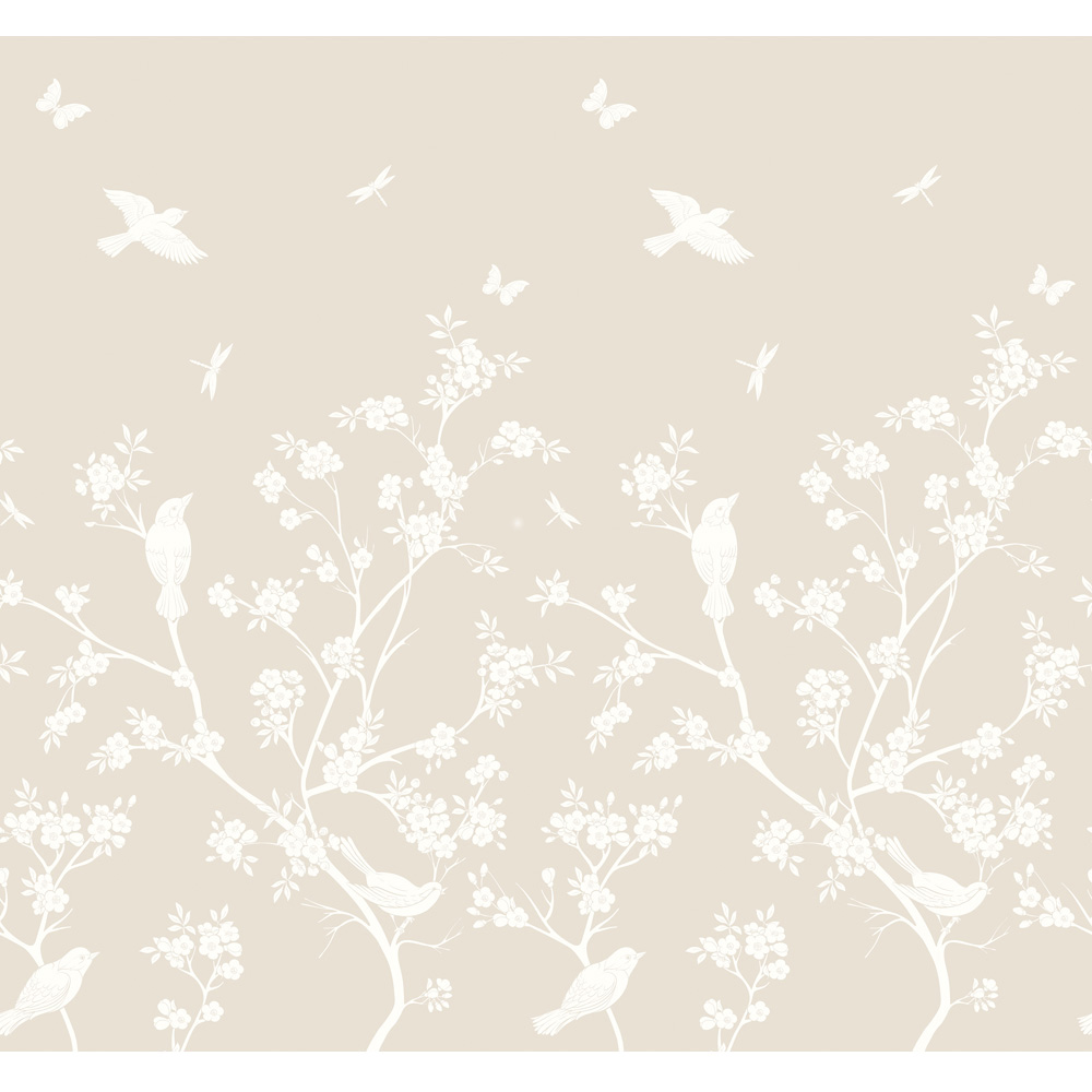 Origin Murals Repeatable Blossom Trail Natural Stone 3 Drop Wall Mural Image 2
