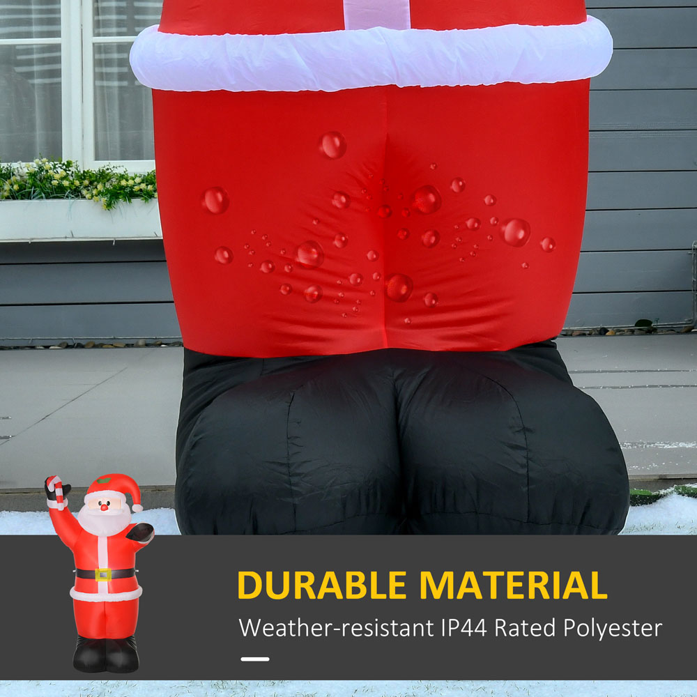 Everglow Red Inflatable Air Blown Christmas Santa 8ft Image 5