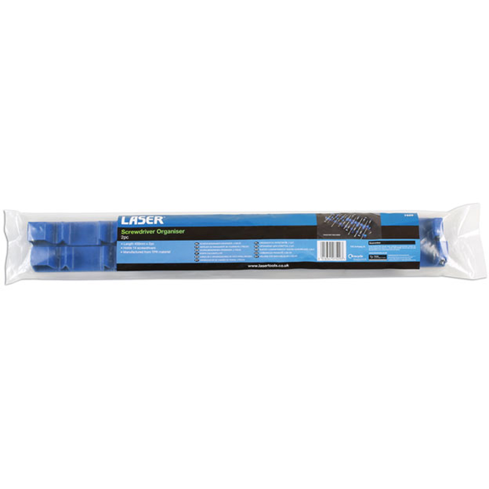 Laser 7529 2 Piece 14 Screwdriver Blue Organiser Image 6