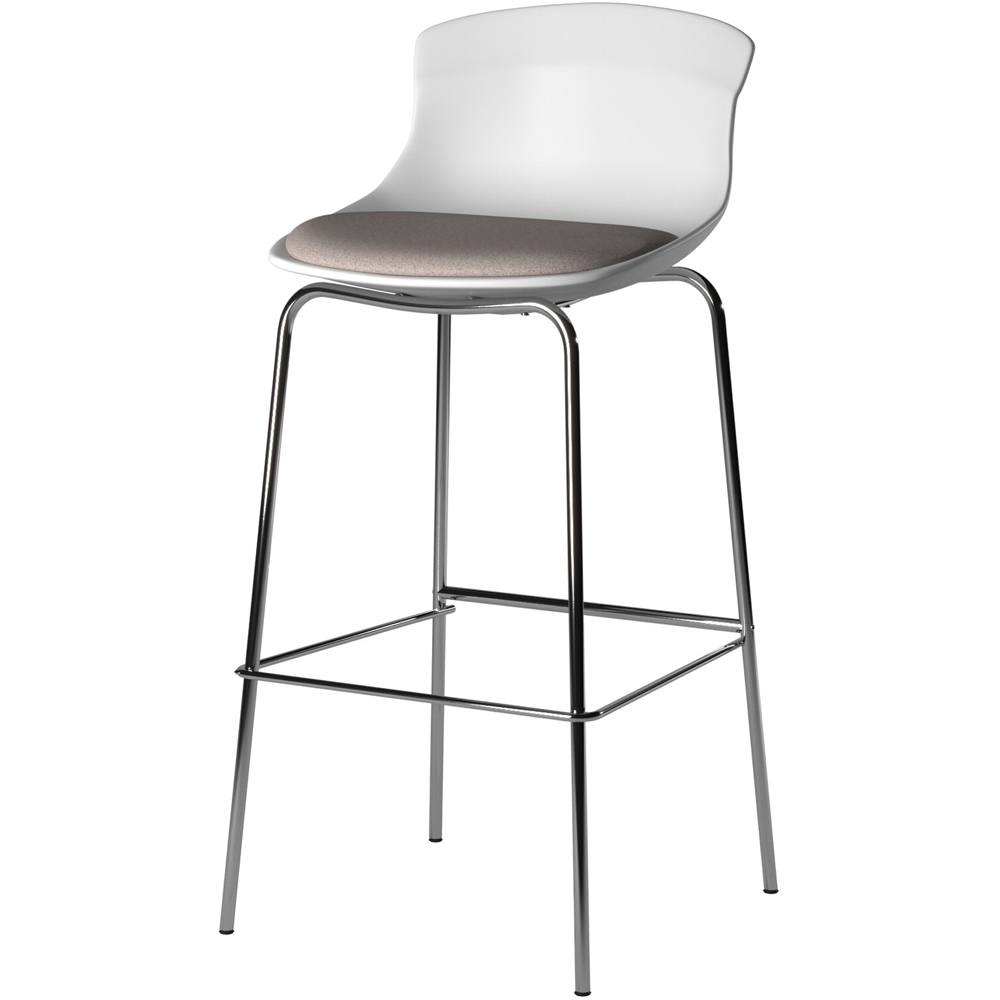 Dorel Helena Grey Velvet Barstool Image 6