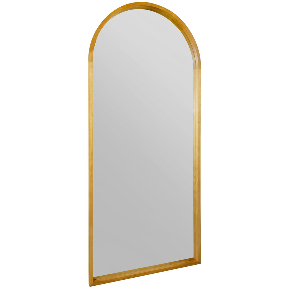 The Naturalis Solid Oak Framed Arched Leaner Wall Mirror 190 x 85cm Image 3