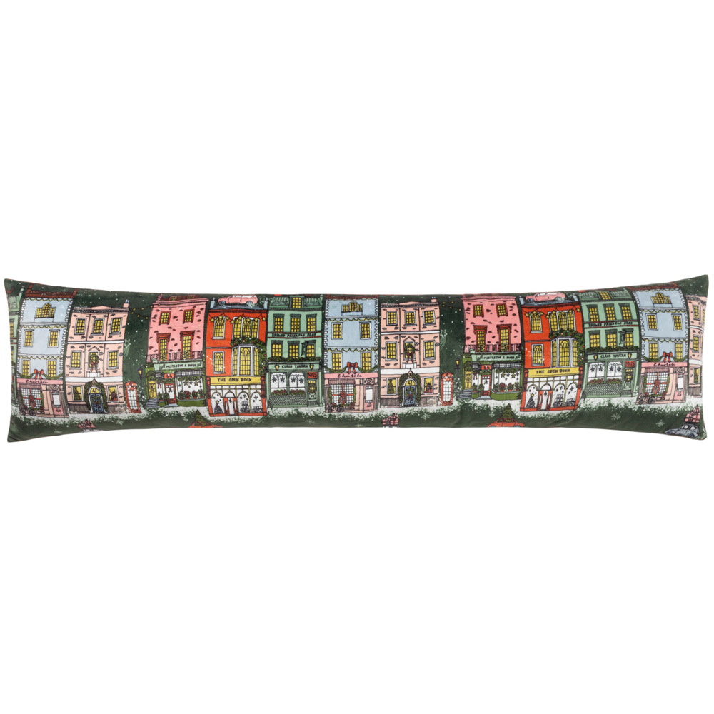 furn. Multicolour Christmas Festive Spirit Velvet Draught Excluder Image 1