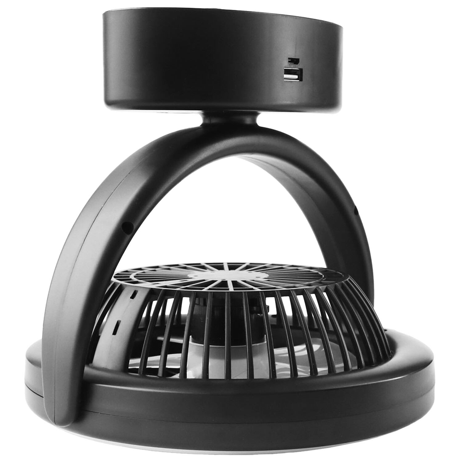 LED Camping Light and Fan Black Image 6