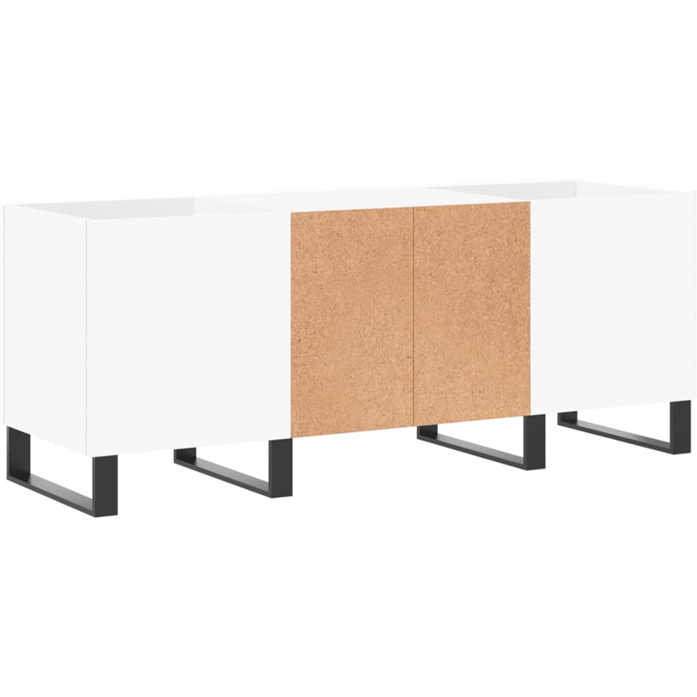 vidaXL 2 Shelf White Record Cabinet Image 6