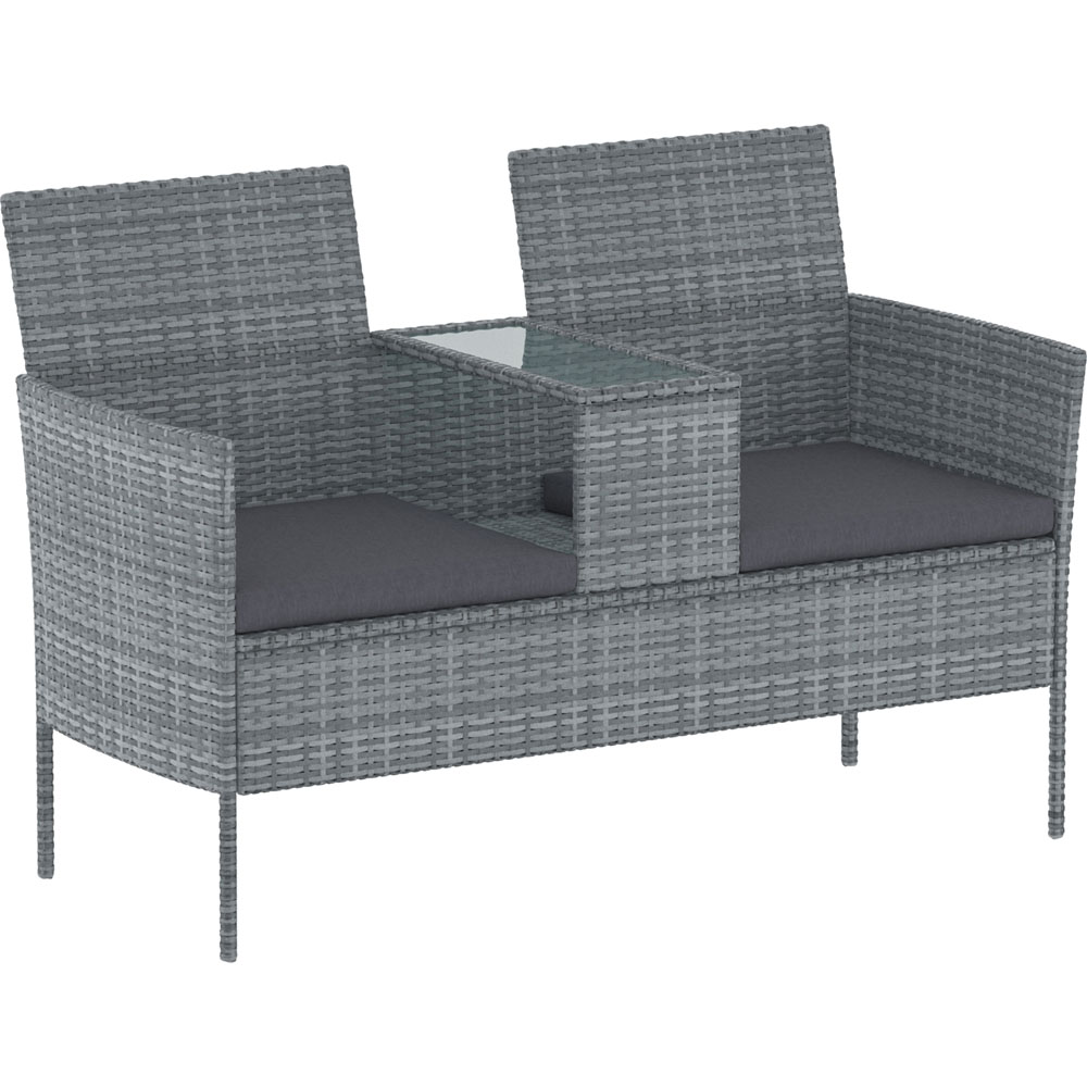 Garden Vida 2 Seater Grey Vienna Love Companion Seat Image 2
