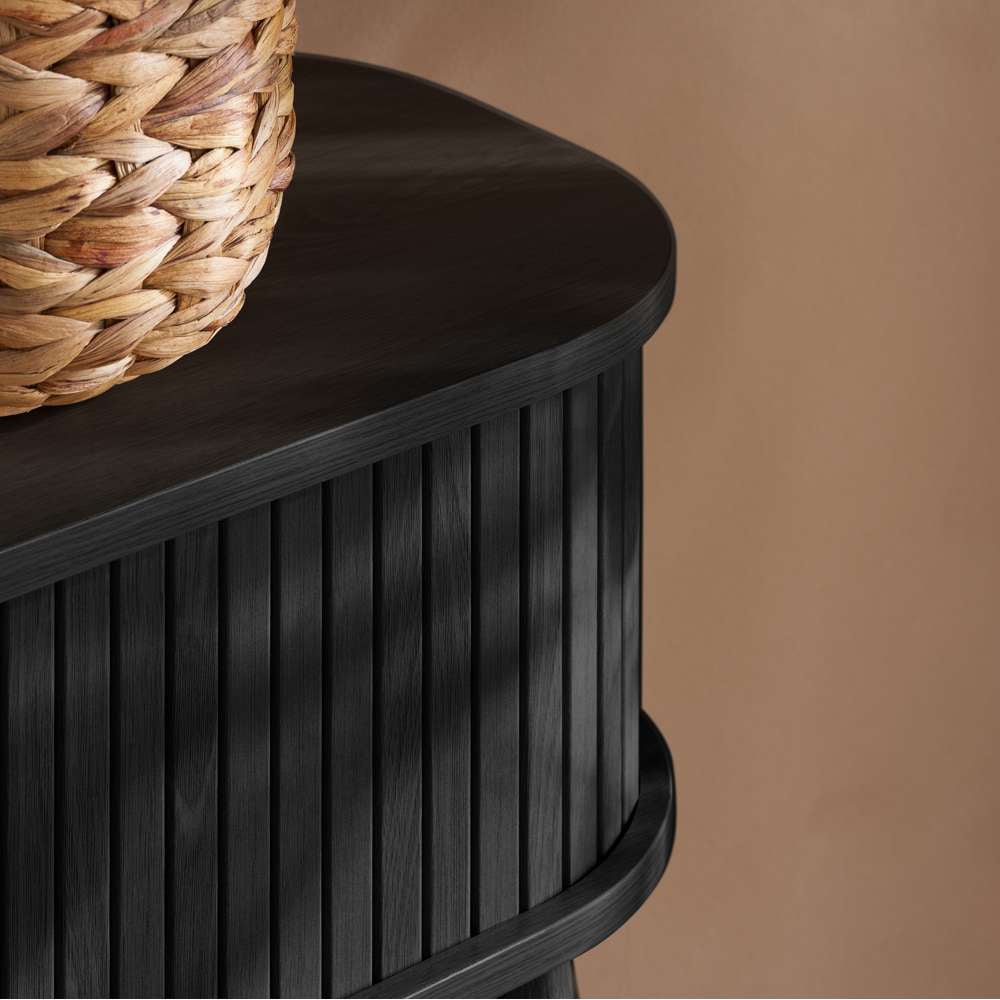 Birlea Axel Black Console Table Image 7