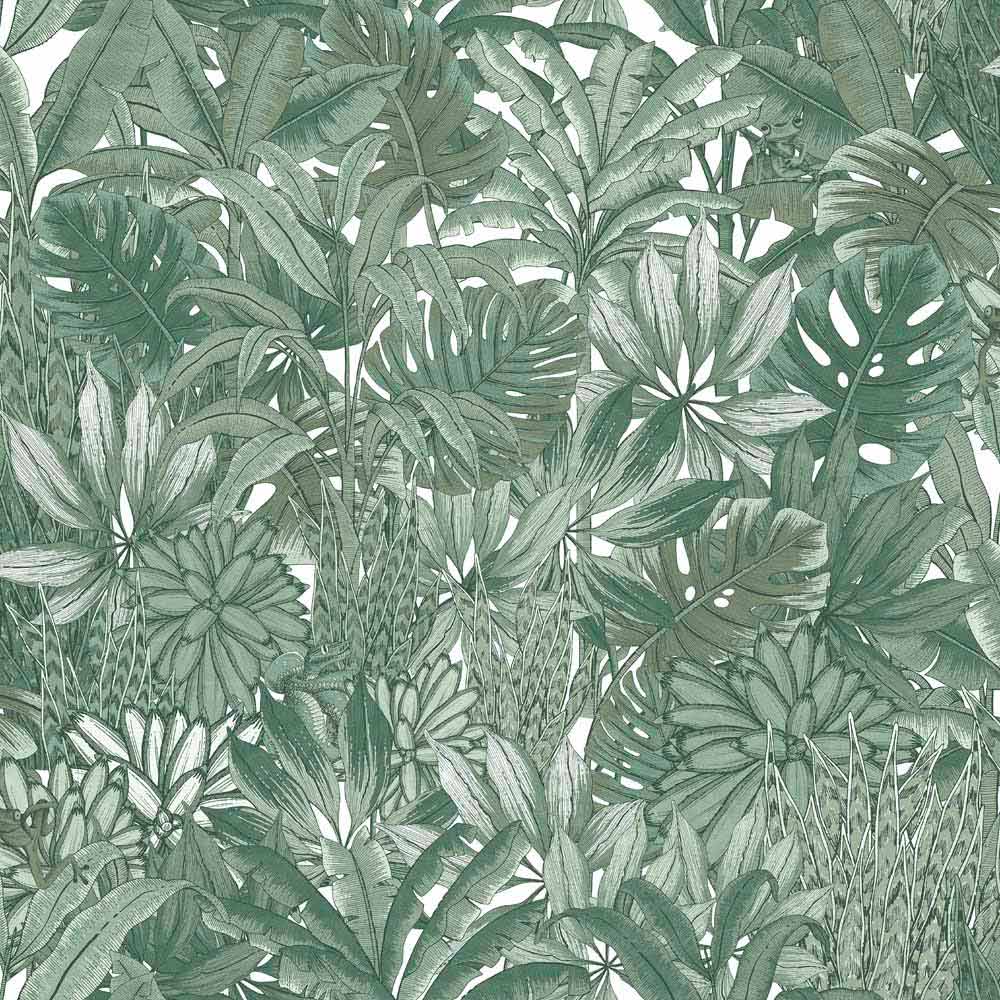 Muriva Lush Forest Green Wallpaper Image 1