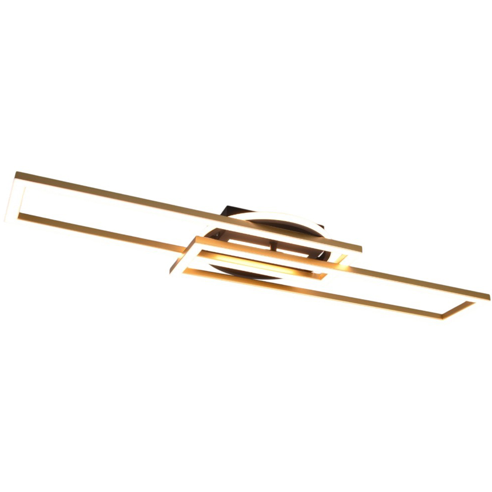 TRIO Twister Brass Matt Integrated LED Ceiling Light Image 1