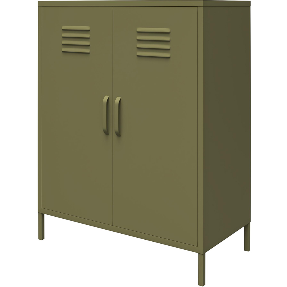 Dorel Bradford 2 Door Olive Metal Storage Cabinet Image 6