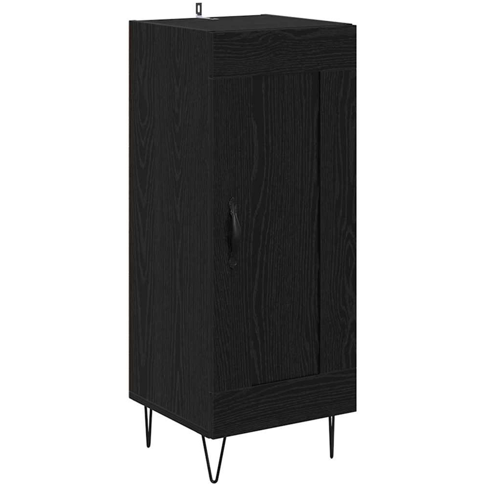 vidaXL 2 Door Black Tall Slim Highboard Image 6