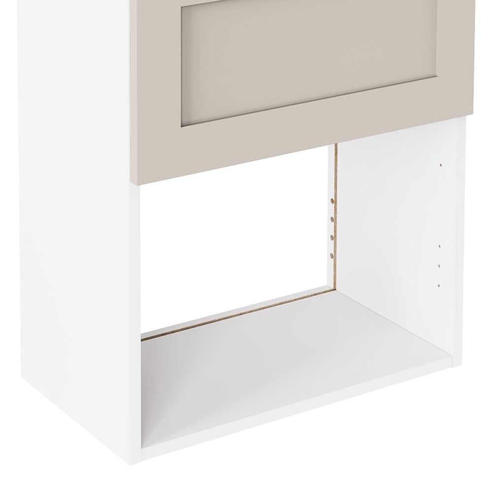 Kitchen Kit Shaker Matt Light Grey Microwave Wall Unit 600mm Image 3