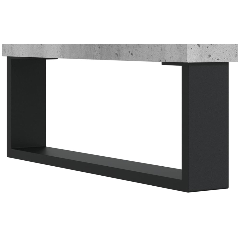 vidaXL 2 Shelf Concrete Grey Record Cabinet Image 7