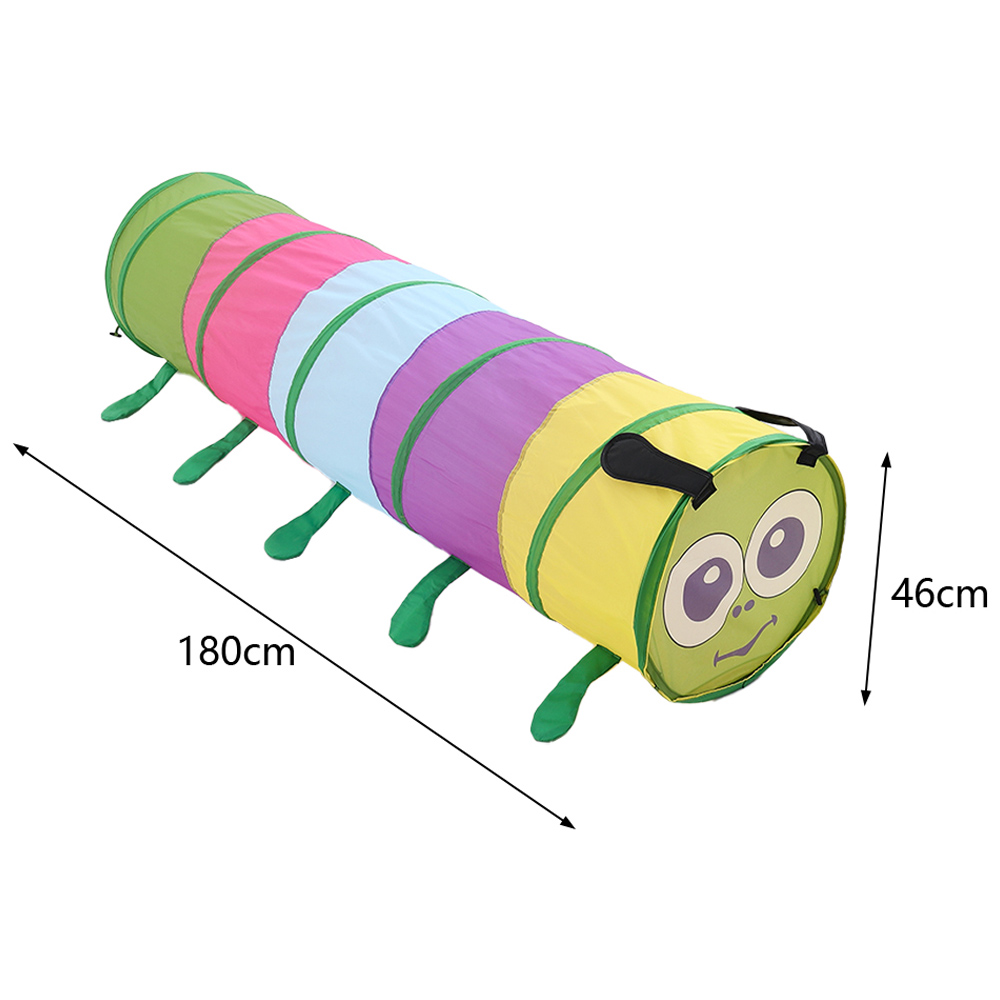 Living and Home Foldable Caterpillar Crawl Play Pop up Tunnel 6ft Image 6