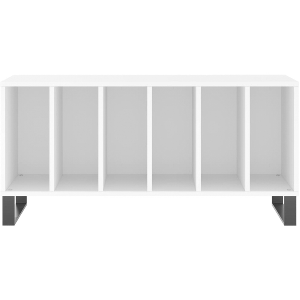 vidaXL 6 Shelf White Record Cabinet Image 4