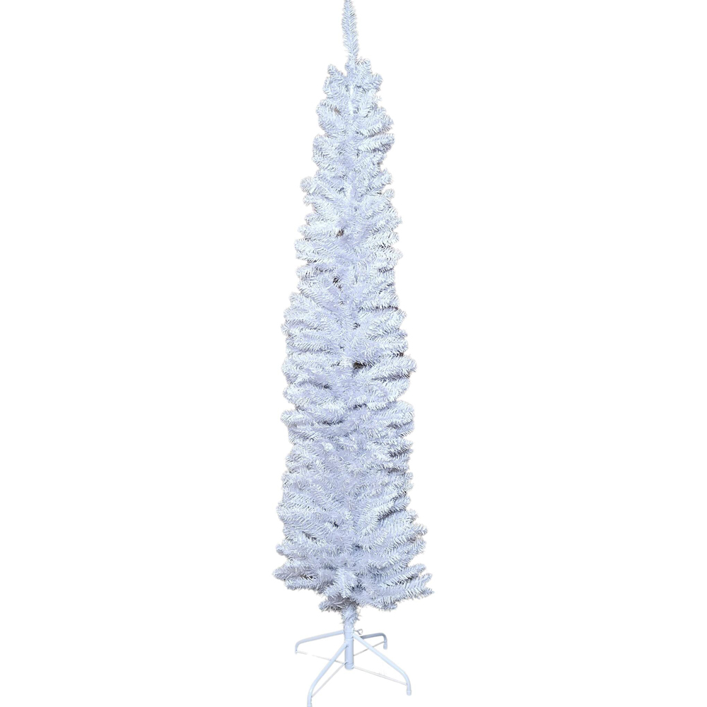 Premier White Pencil Artificial Christmas Tree 6.5ft Image 1
