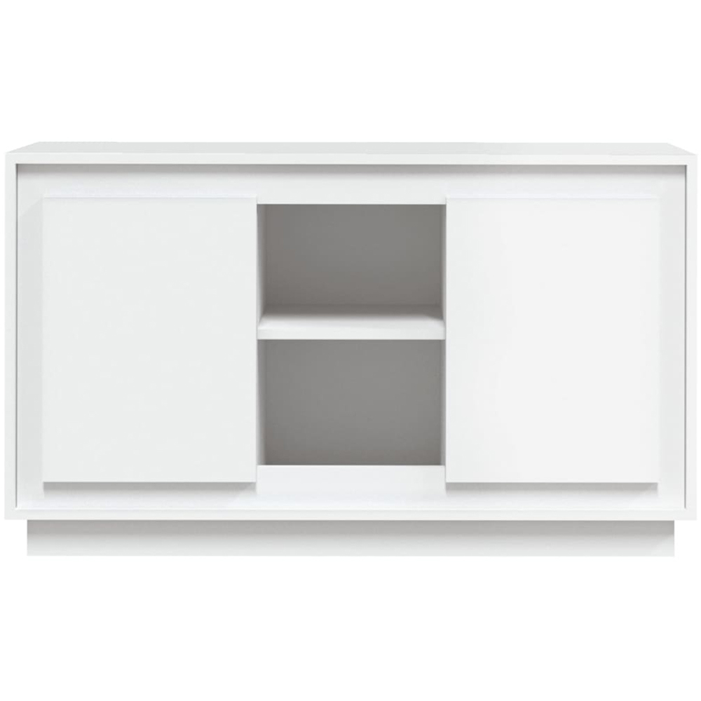 vidaXL 2 Door 2 Shelf White Sideboard Image 4