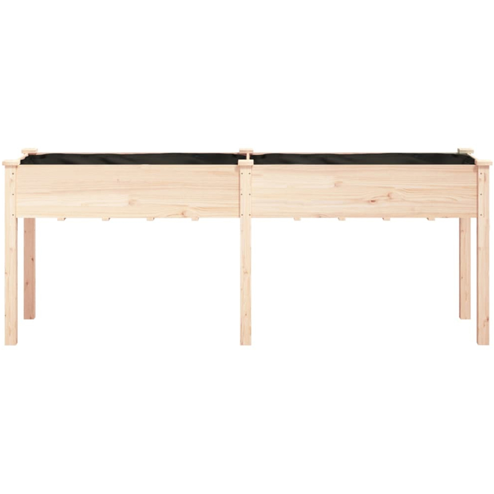 vidaXL Brown Slod Fir Wood Garden Planter 76 x 203 x 53cm Image 3