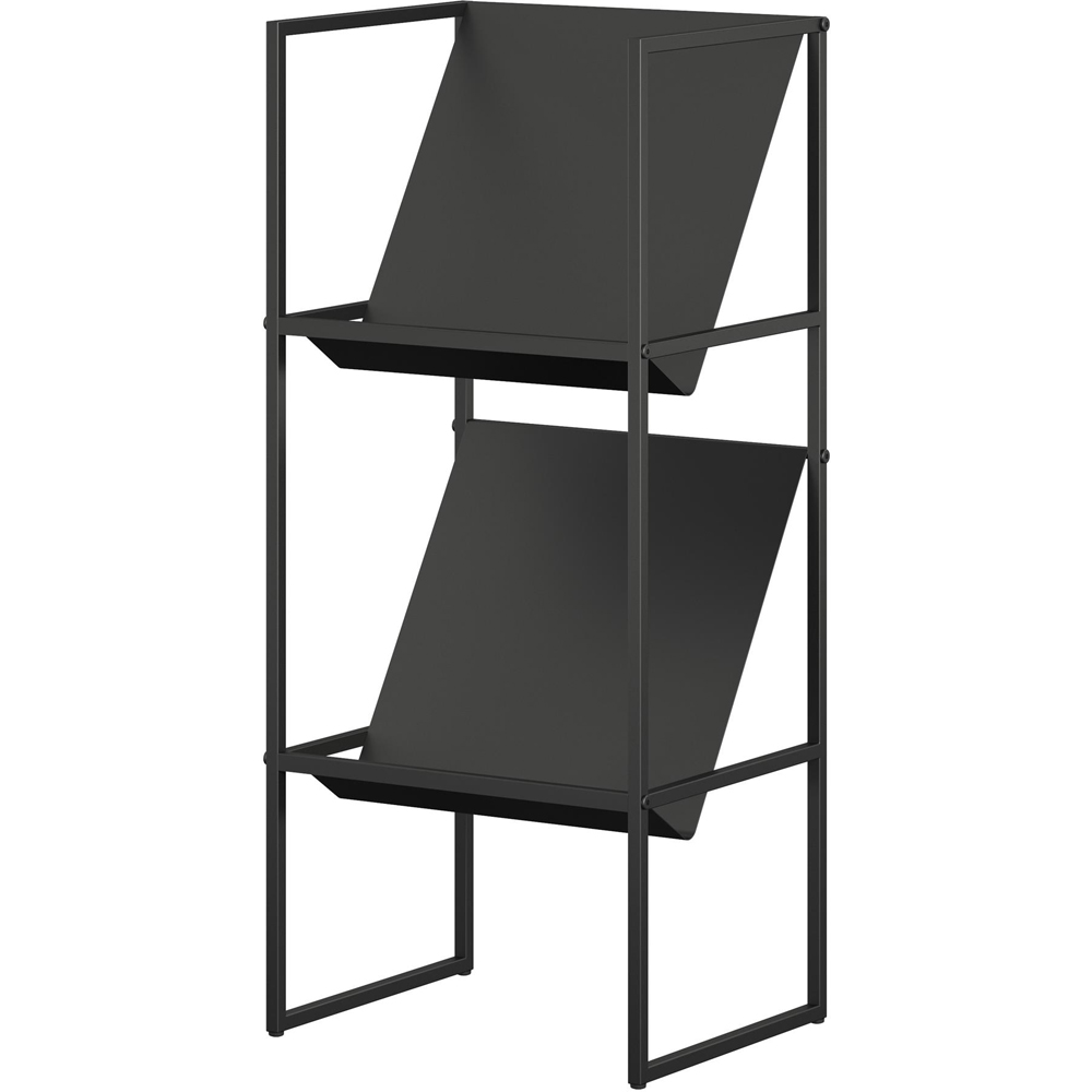 Novogratz Helix 2 Shelf Black Vinyl Record Storage Image 4