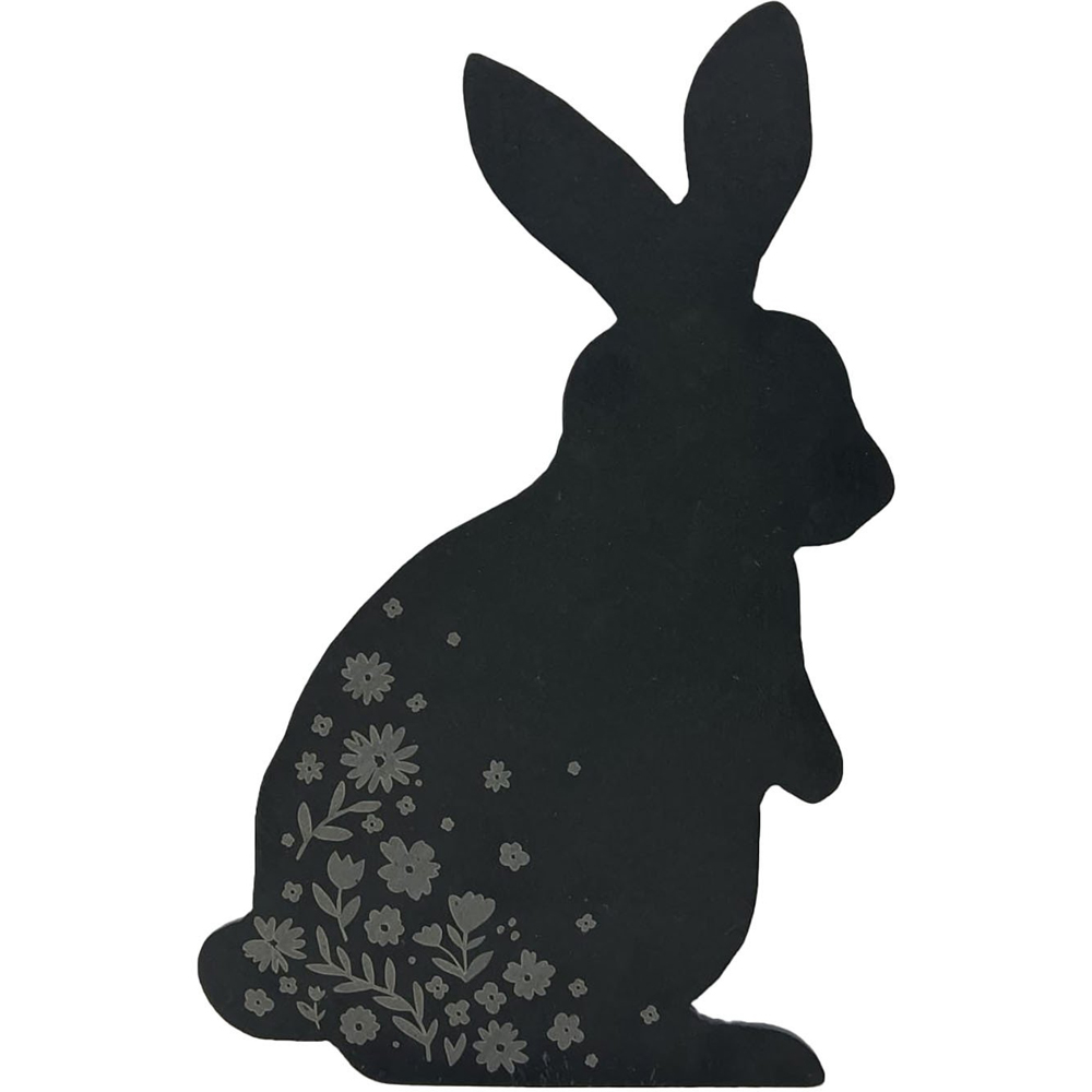Bunny Shaped Slate Serving Board - Black Image