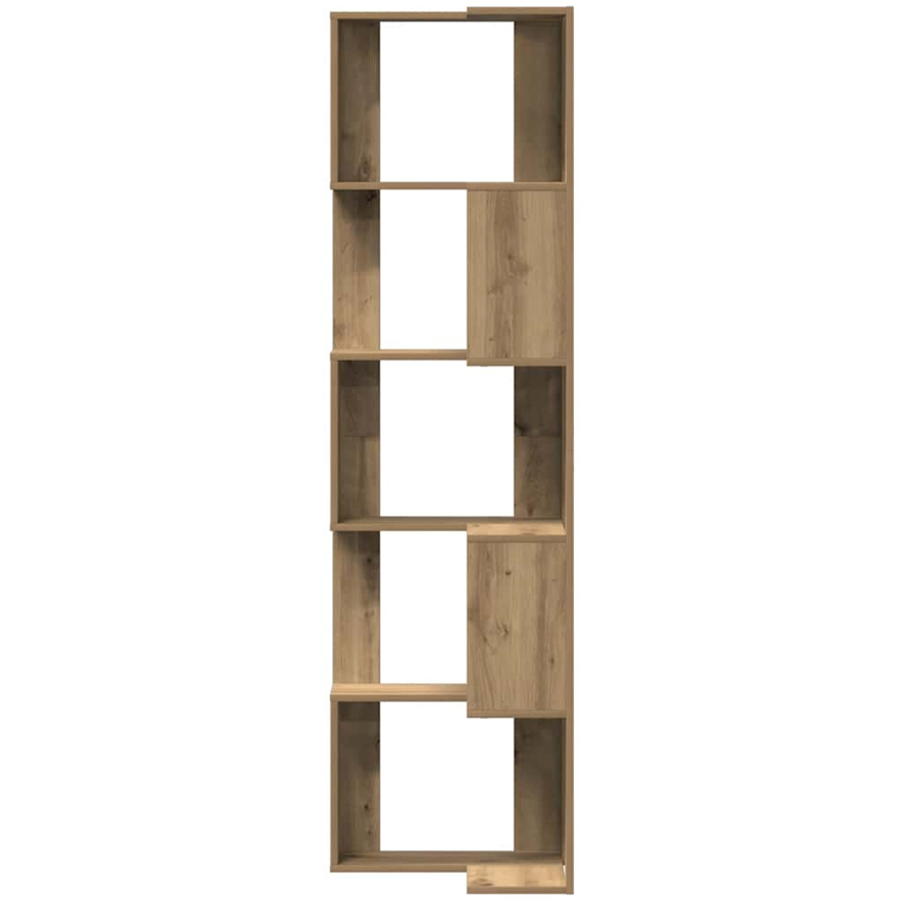 vidaXL 10 Shelf Artisan Oak Corner Bookcase Image 4
