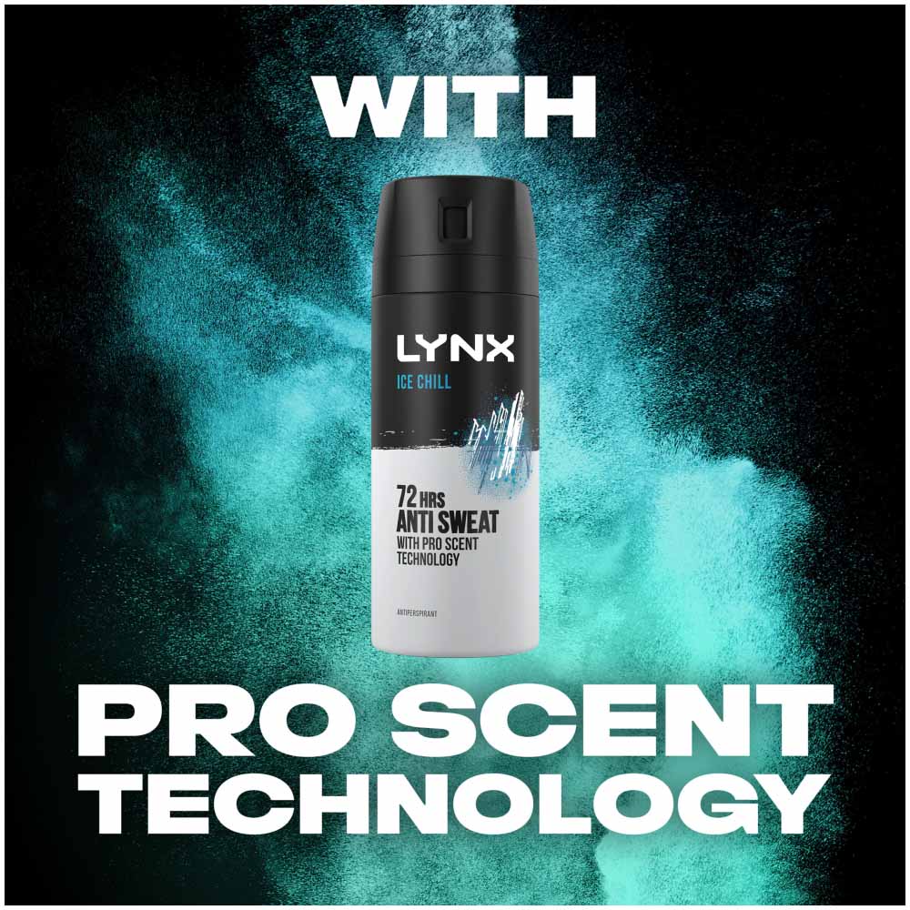 Lynx Ice Chill Antiperspirant Deodorant Spray 150ml Image 7