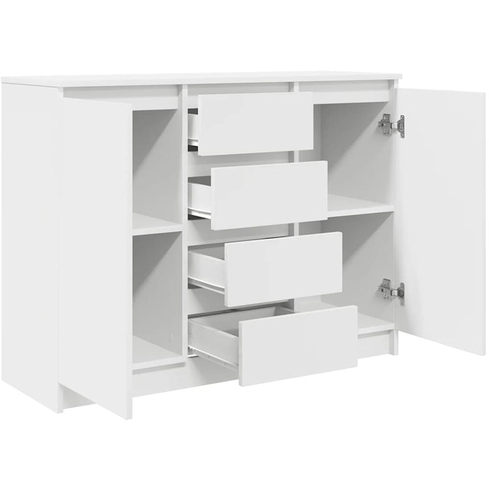 vidaXL 2 Door 4 Drawer White Sideboard Image 5