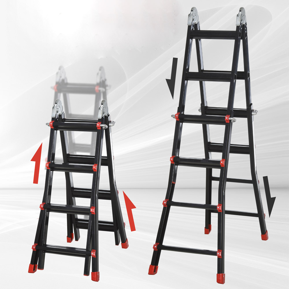 HOMCOM Aluminium Extendable Ladder 4m Image 6
