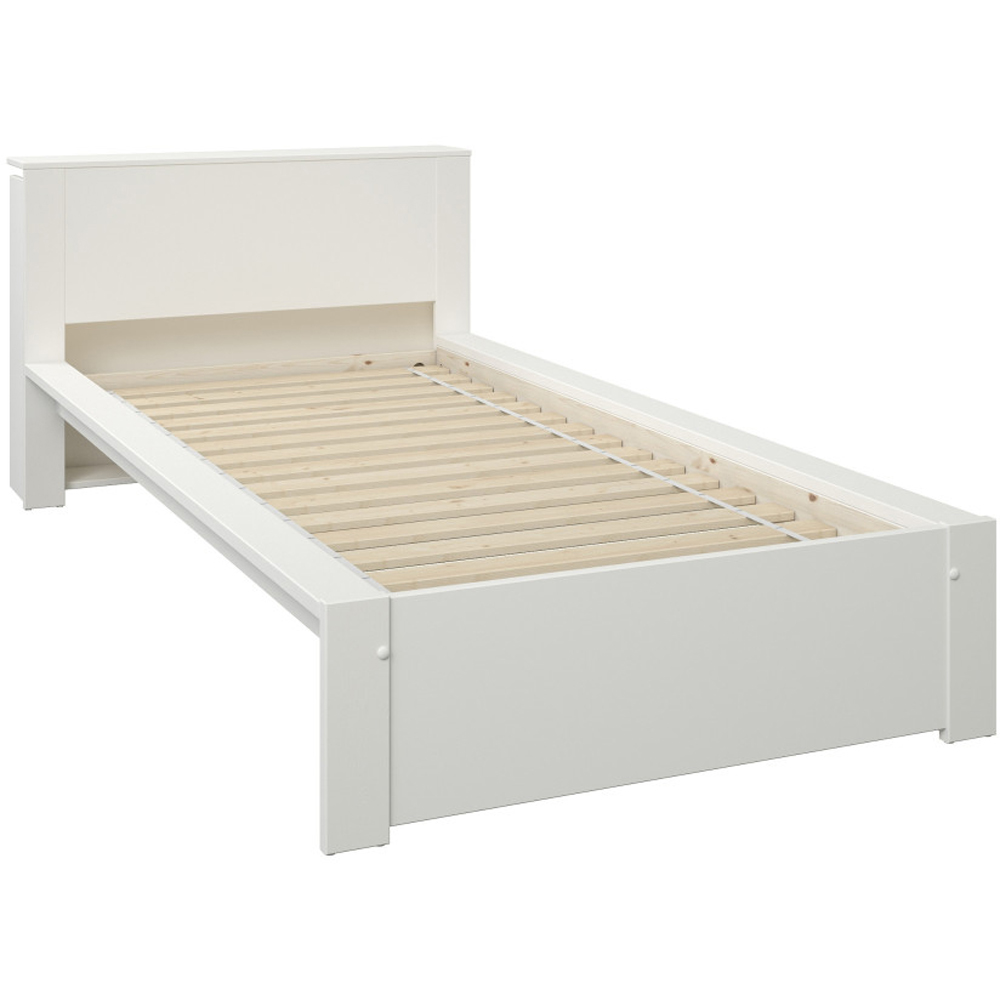 Noomi Juno Single White Bed Frame with Storage Image 2