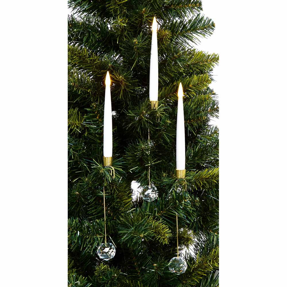 Premier 10 Piece Warm White LED Tree Candle Set with Remote Image 1