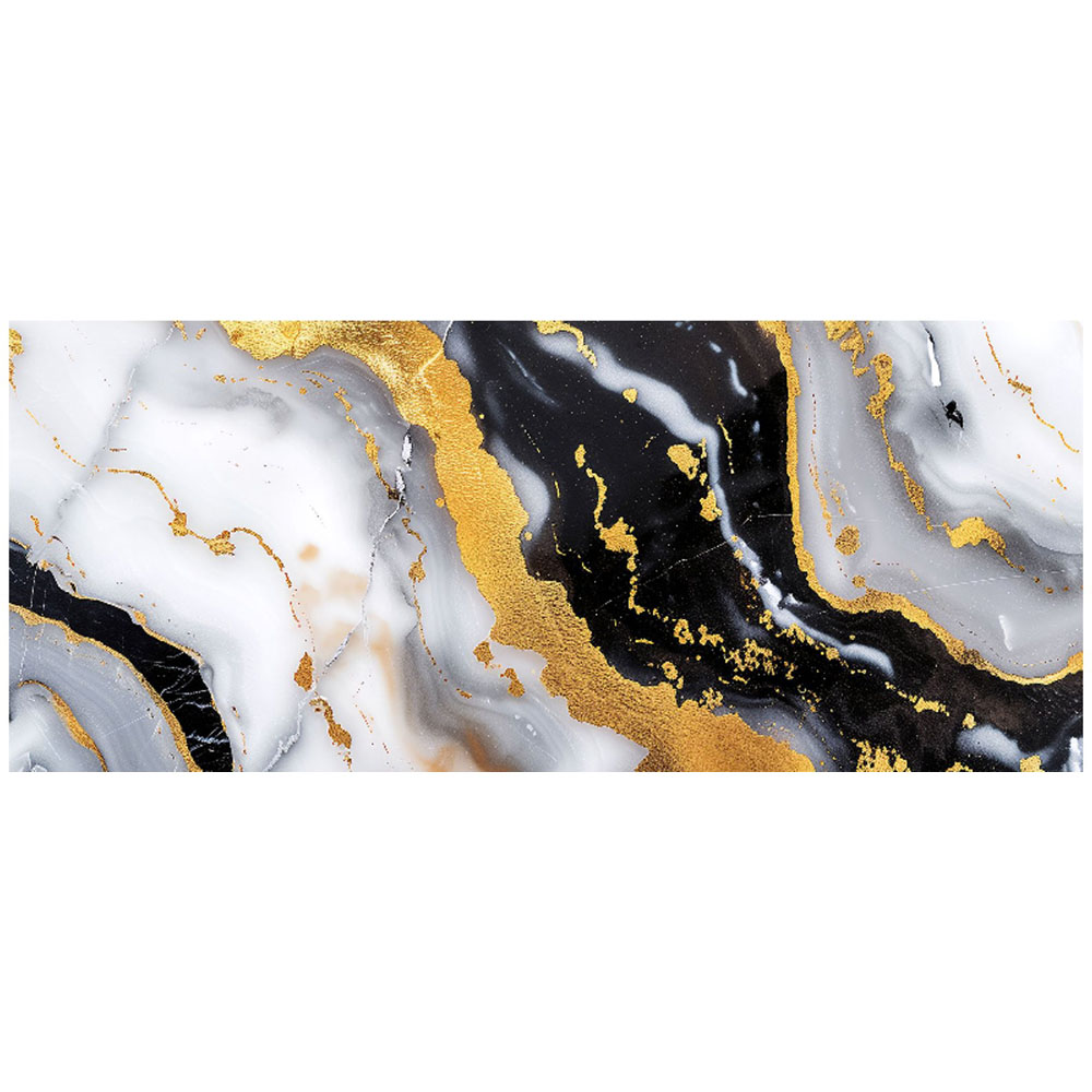 Warren Reed Designer White Backed with Gold Marble Effect Bathroom Splashback 25 x 60cm Image 2
